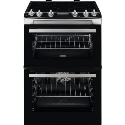 Zanussi ZCI66278XA 60cm Electric Double Oven with Induction Hob - Stainless Steel - A/A Rated