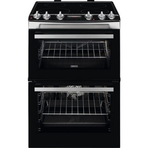 Zanussi ZCI66278XA 60cm Electric Double Oven with Induction Hob - Stainless Steel - A/A Rated