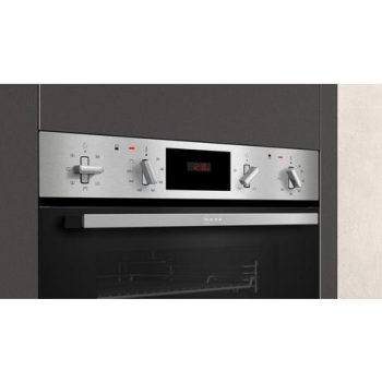 Neff U1GCC0AN0B Built In Electric Double Oven - Black & Steel - A Energy Rated