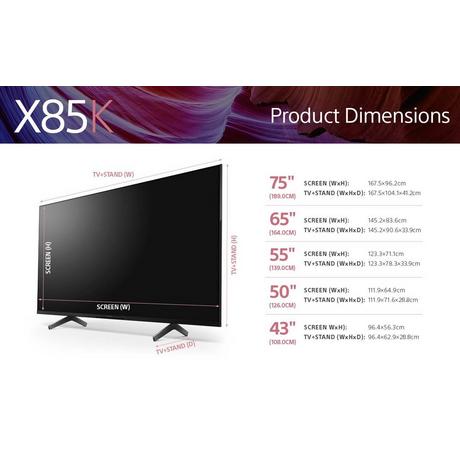Sony KD50X85KU 50" 4K Ultra HD HDR Google TV  5 Year Warranty