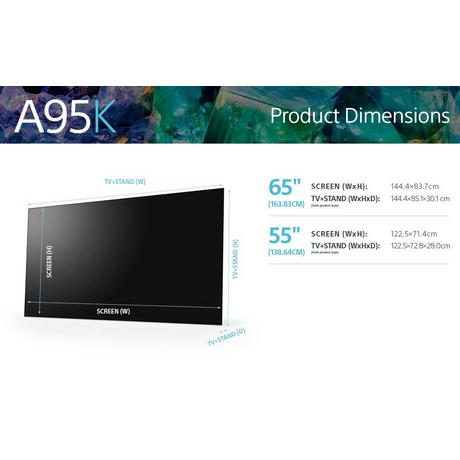 Sony XR65A95KU 65" 4K Ultra HD HDR Google TV  5 Year Warranty
