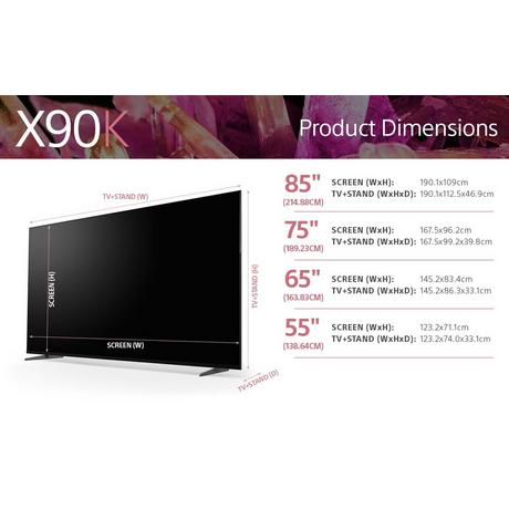 Sony XR65X90KU 65" 4K Ultra HD HDR Google TV  5 Year Warranty