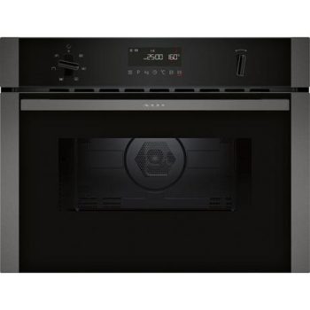 Neff C1AMG84G0B 44 Litres Built In Microwave Oven with Hot Air - Black with Graphite Trim