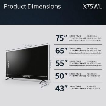Sony KD75X75WLU 75"4K UHD HDR Google Smart TV