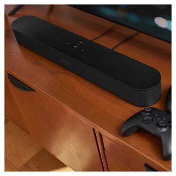 Sonos Beam (Gen 2) Compact TV Soundbar with Music Streaming and Dolby Atmos – Black