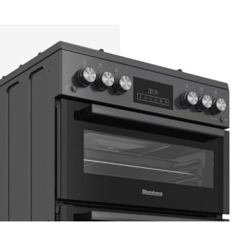 Blomberg GGRN655N 60cm Double Oven Gas Cooker with Gas Hob - Anthracite