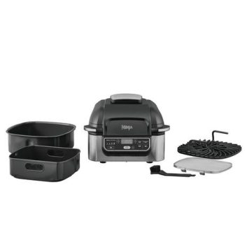 Ninja AG301UK Foodi Health Grill & Air Fryer - Black/Stainless Steel