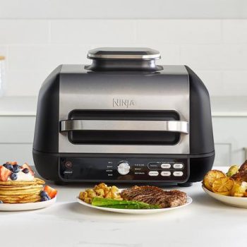 Ninja AG651UK Foodi MAX PRO Health Grill Flat Plate & Air Fryer - Black