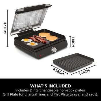 Ninja GR101UK Ninja Sizzle Grill & Flat Plate - Black