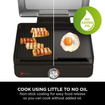 Ninja GR101UK Ninja Sizzle Grill & Flat Plate - Black