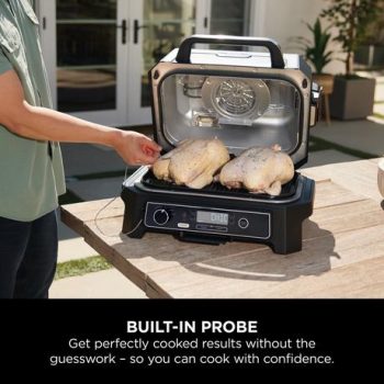 Ninja OG850UK Woodfire XL Electric BBQ Grill & Smoker - Black/Grey