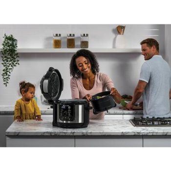 Ninja Foodi OP500UK 7.5L 9-in-1 Multi Pressure Cooker and Air Fryer - Black/Stainless Steel