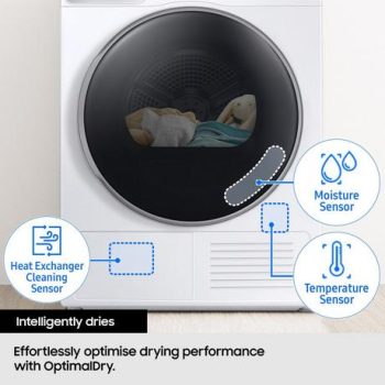 Samsung Series 5 OptimalDry™ DV90CGC0A0ABEU 9 KG Smart Heat Pump Tumble Dryer - Black