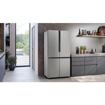 Siemens KF96NVPEAG IQ300 90.5cm French Door American Style Fridge Freezer - Stainless Steel