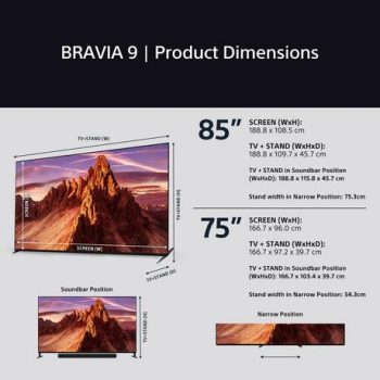 Sony K85XR90PU 85" 4K BRAVIA 9 QLED HDR Google TV