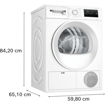 Bosch WTH85225GB 8kg Heat Pump Tumble Dryer - White