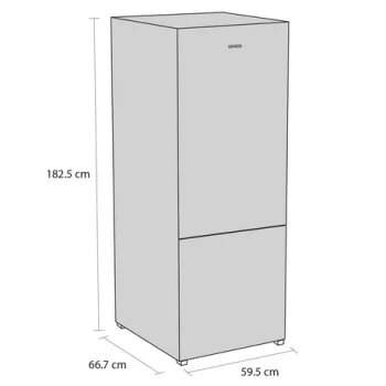 Sensis RFCMF0160ES 59.5cm 60/40 Total NoFrost Fridge Freezer - Silver